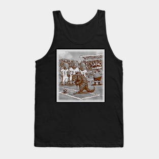 Pangolin playing golf on football field Tank Top